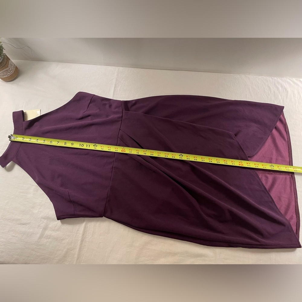 Sleeveless Halter Dress Knee Length Formal Size XL Purple - Picture 12 of 16